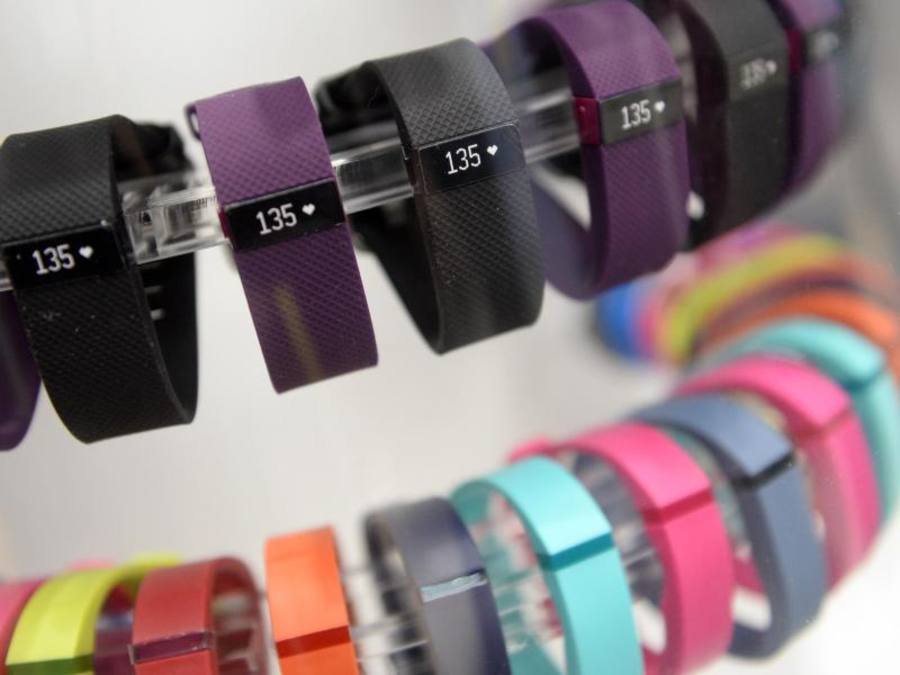 Fitness-tracker auf der CES (Consumer Electronics Show) 2015. Foto: Britta Pedersen/Symbolbild