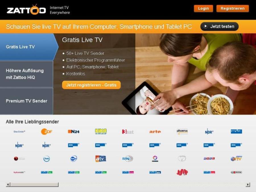 Der Streaming-Anbieter Zattoo rechnet nach der Umstellung auf DVB-T2 mit vielen Neukunden. Foto: Zattoo