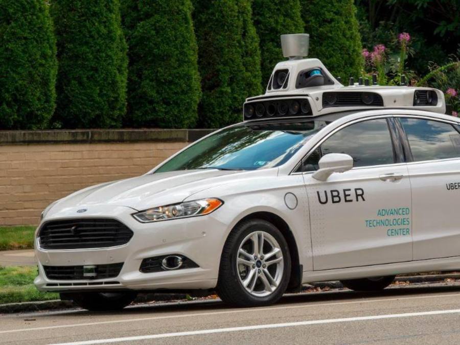 Ein selbstfahrendes Uber-Fahrzeug in Pittsburgh, Pennsylvania. Foto: Uber/UBER/dpa