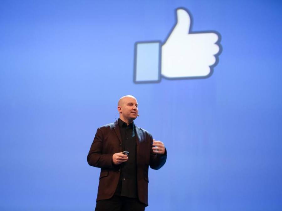 Andrew Bosworth, ein Werbeexperte von Facebook, bei der Messe "Online Marketing Rockstars" in Hamburg. Foto: Christian Charisius