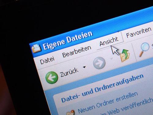 Der Ordner "Eigene Dateien" auf einem Computerbildschirm. Foto: Karl-Josef Hildenbrand