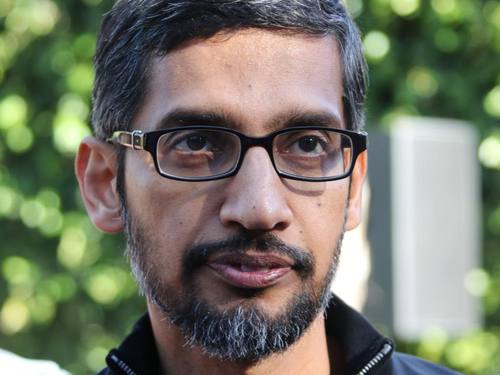 Google-Chef Sundar Pichai. Foto: Christoph Dernbach