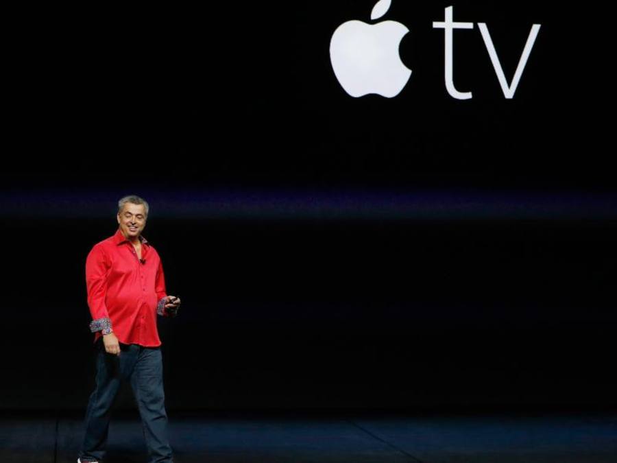 Apple-Manager Eddy Cue bei der Vorstellung des neuen Apple-TV Dienstes in San Francisco 2015. Foto: Monica Davey