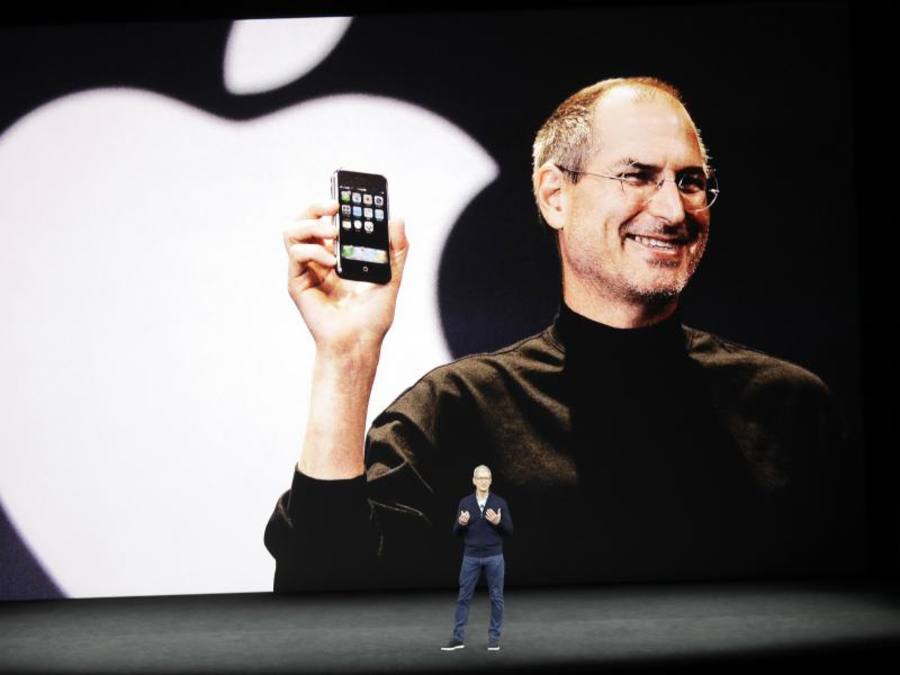 Apple-Geschäftsführer Tim Cook spricht auf dem Apple-Event in Cupertino. (Foto: Marcio Jose Sanchez)