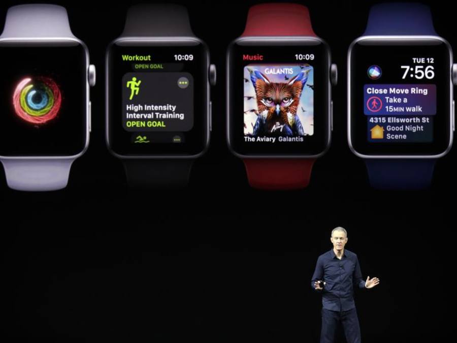 Der Chief Operating Officer von Apple, Jeff Williams, präsentiert die dritte Generation der Apple Watch. Foto: Marcio Jose Sanchez