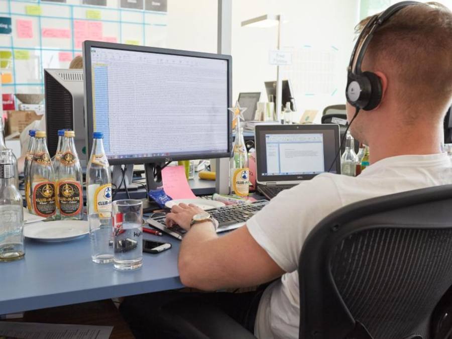 Arbeit bei Xing in Hamburg: Das Karrierenetzwerk wächst weiter. Foto: Georg Wendt