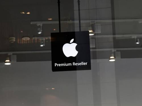 Das Apple-Logo an einem Apple-Store im irischen Cork. ((Foto: Eoin O'conaill))