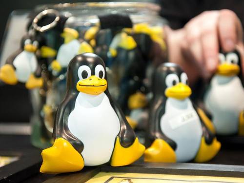 Tux-Figuren, Maskottchen des Open-Source-Betriebssystems Linux ((Foto: Tobias Kleinschmidt))