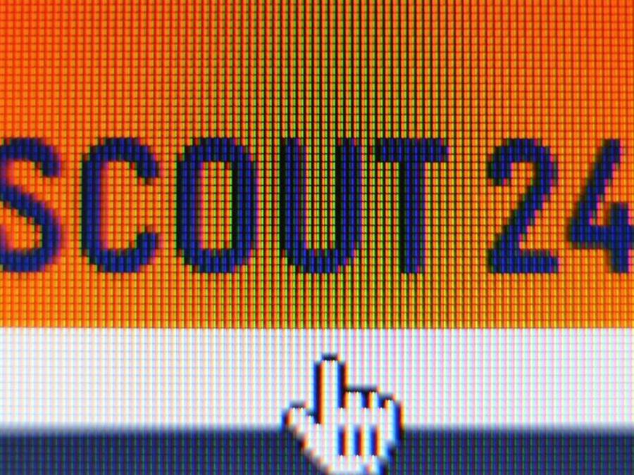 Das Logo des Online-Marktplatzbetreibers Scout24 auf einem Computerbildschirm ((Foto: Karl-Josef Hildenbrand/Illustration))