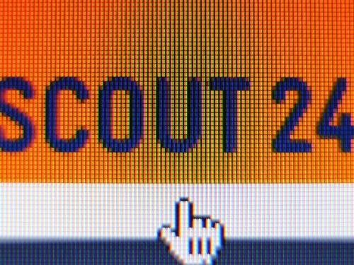 Das Logo des Online-Marktplatzbetreibers Scout24 auf einem Computerbildschirm ((Foto: Karl-Josef Hildenbrand/Illustration))