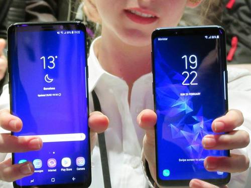 Das Galaxy S9 und das S9+ waren bereits im Februar auf dem Mobile Word Congress in Barcelona zu sehen. ((Foto: -/kyodo))