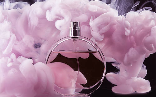 Parfum und Duftwolke