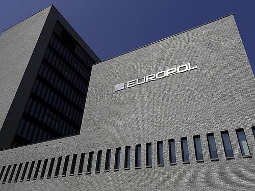 Das Hauptquartier der Europäischen Polizeibehörde Europol in Den Haag. Foto: Nicolas Maeterlinck/BELGA/dpa