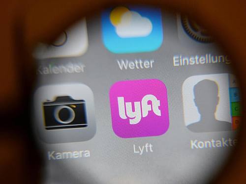 Die Lyft-App auf einem Smartphone