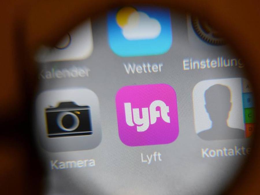 Die Lyft-App auf einem Smartphone