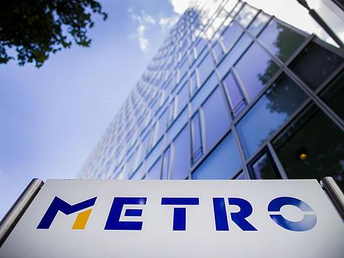 Blick auf die Konzernzentrale der Metro AG. Der Handelskonzern schwenkt auf eine technische Infrastruktur in der Cloud um. Foto: Rolf Vennenbernd