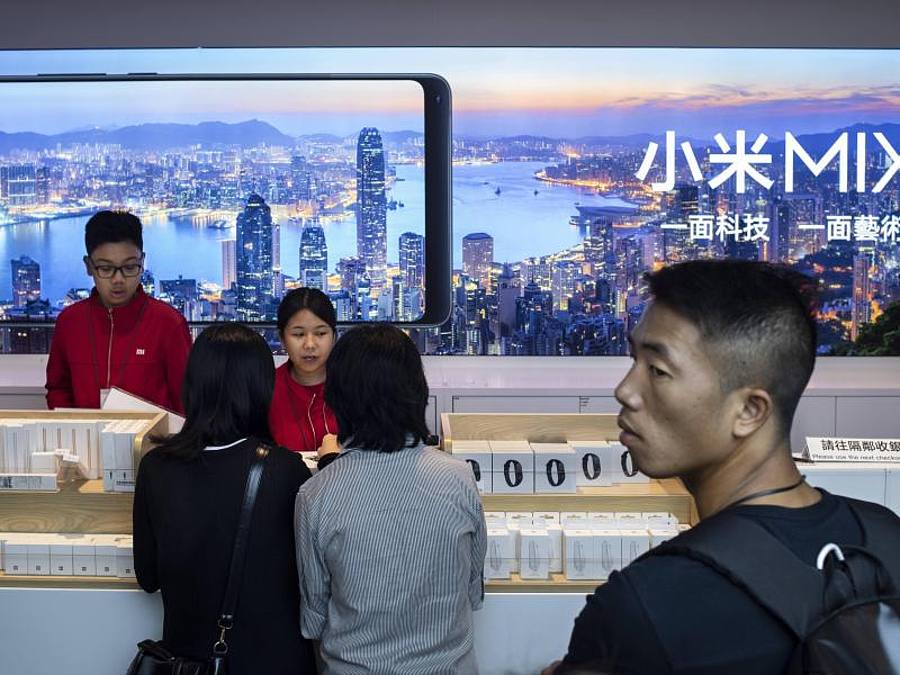 Flagshipstore des chinesischen Smartphone-Herstellers Xiaomi in Hongkong. Foto: Miguel Candela/SOPA Images via ZUMA Wire