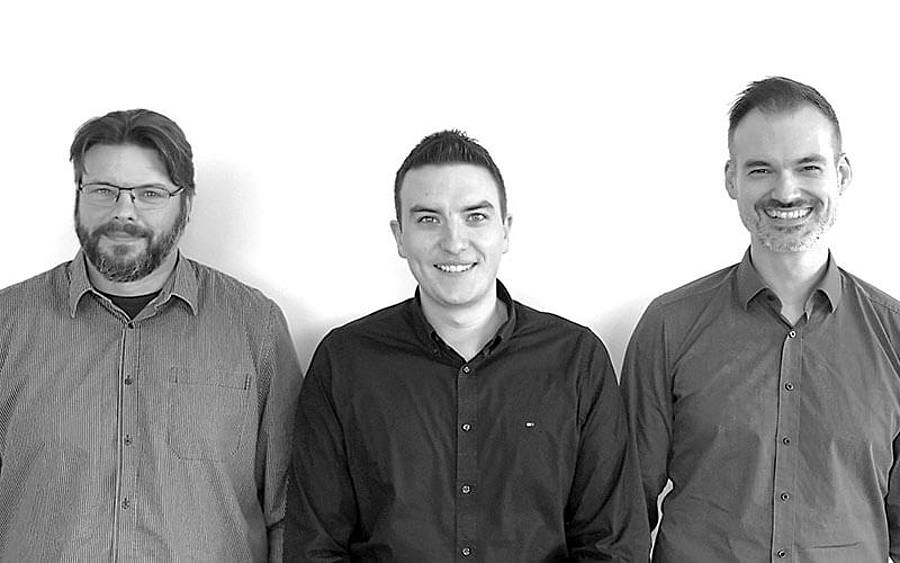 Das Team Geschäftsprozesse und IT betreut das ERP-Projekt bei Lamb: (v.l.) Holger Präg, André Schneider und Leiter Markus Kopala.