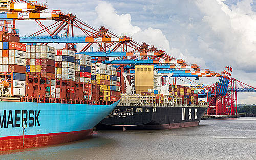 Hamburger Hafen Containerschiff