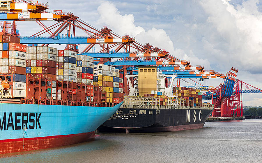 Hamburger Hafen Containerschiff
