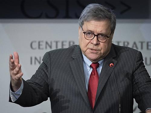 US-Justizminister William Barr hat eine aktive Unterstützung der europäischen Konkurrenz des chinesischen Technologie-Konzerns Huawei ins Gespräch gebracht. Foto: Cliff Owen/AP/dpa