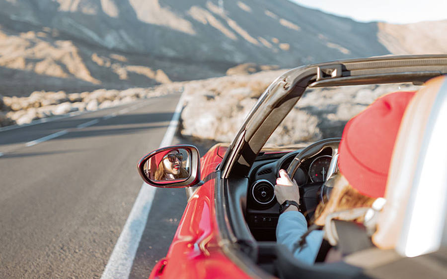 Autofahrt im Cabrio