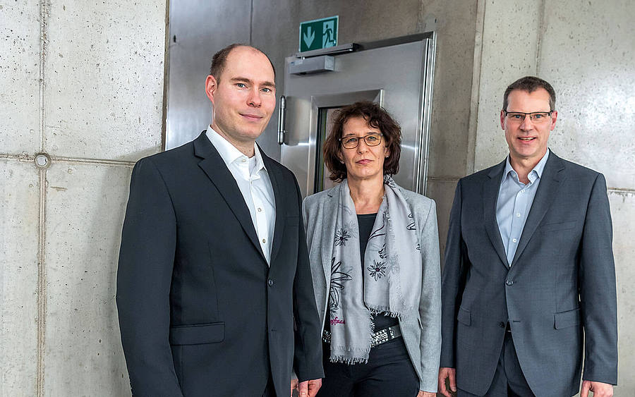 Claudia Bunkenborg, Axel Plaßmeier und Florian Moje von der Nehlsen AG