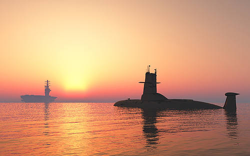 U-Boot auf dem Meer