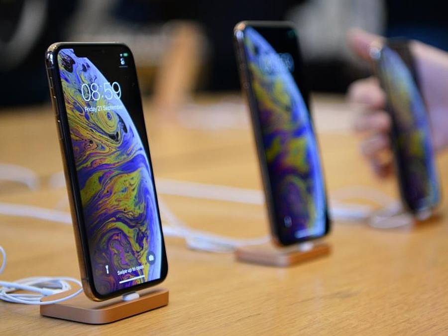 iPhones in einem Ausstellungsraum