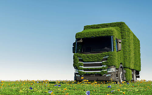Grüner LKW