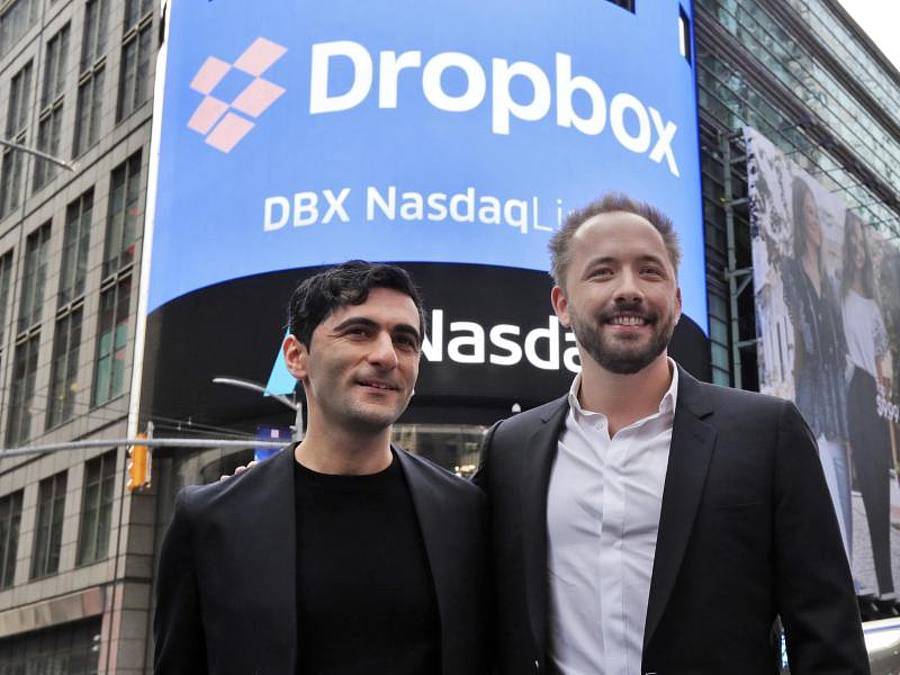 Dropbox Plakat zum Börsengang