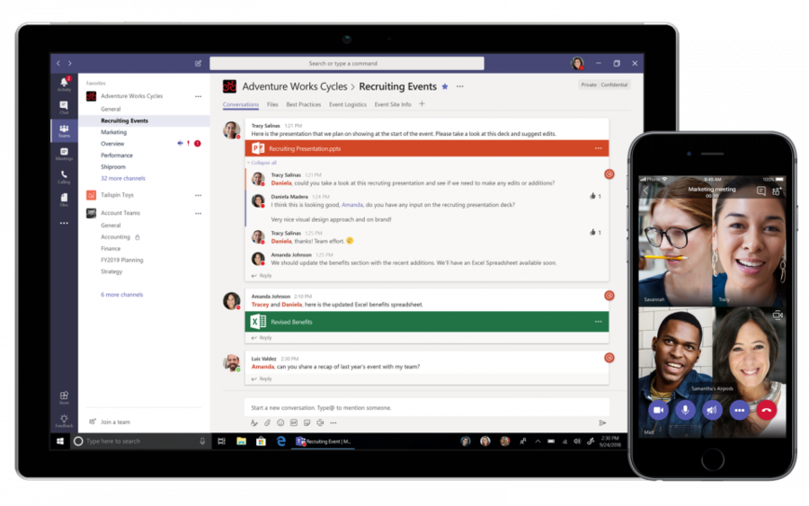 iPad und iPhone mit Microsoft Teams