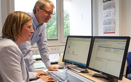 Wolfgang J. Kaldenhoff und eine Kollegin, Klinikum Region Hannover