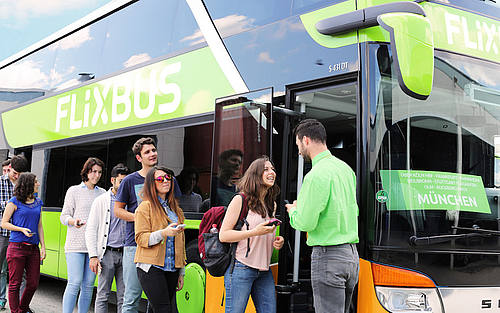 Check-in-Prozess bei Flixbus