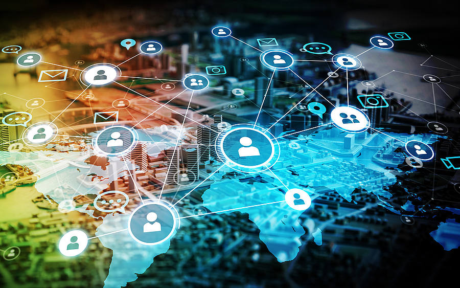Globales Netzwerk digital