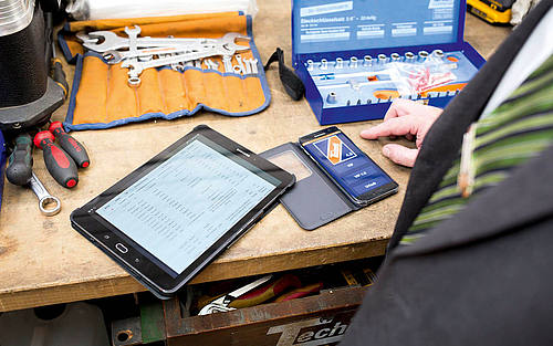 Mobile Geräte bei der Langgroup
