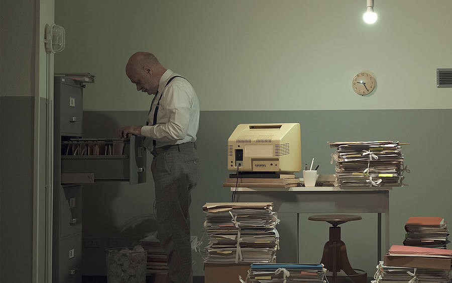 Verstaubtes altes Büro
