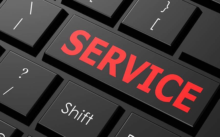 Service auf Tastatur