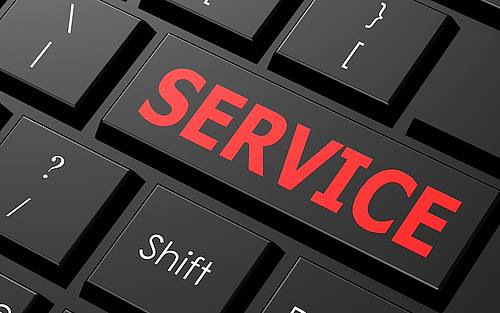 Service auf Tastatur