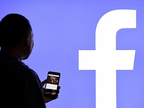 Facebook Logo mit Person Silhouette