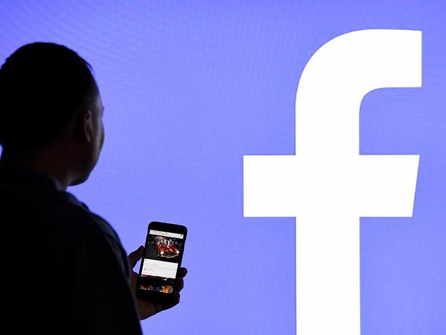 Facebook Logo mit Person Silhouette
