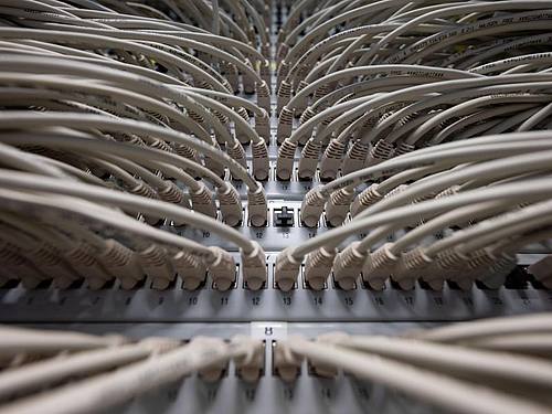 Netzwerkkabel in einem Höchstleistungsrechenzentrum. Foto: Marijan Mur