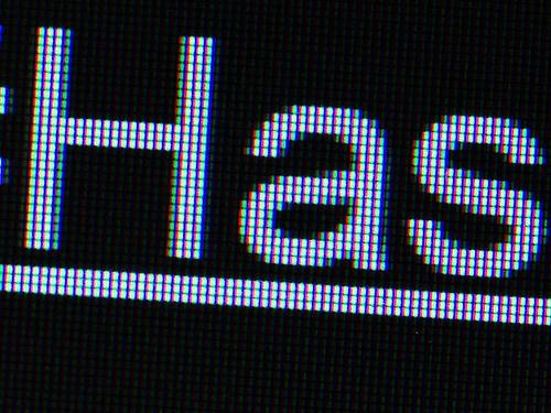 Der Hashtag #Hass auf einem Bildschirm in Berlin. Foto: Lukas Schulze