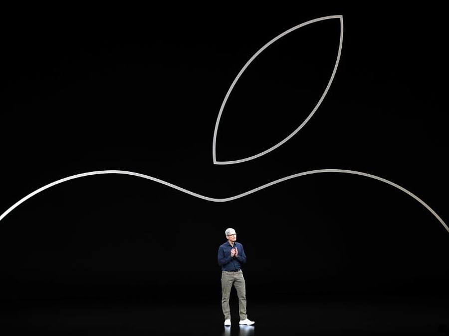 Tim Cook, Geschäftsführer von Apple, spricht im Steve Jobs Theater über das Apple iPhone XS und das Apple iPhone XS Max. Foto: Marcio Jose Sanchez/AP