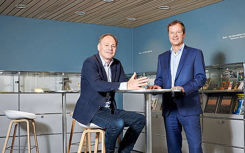 Roger Seifritz (re.) und Peter Schwarzenbach im Interview mit IT-MITTELSTAND