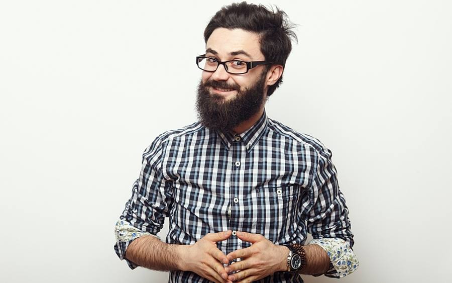 Hipster mit Bart