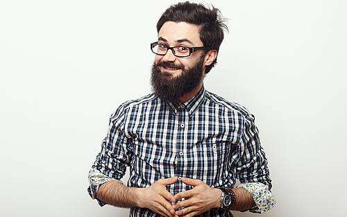 Hipster mit Bart