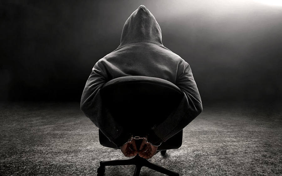 Gefesselter Hacker