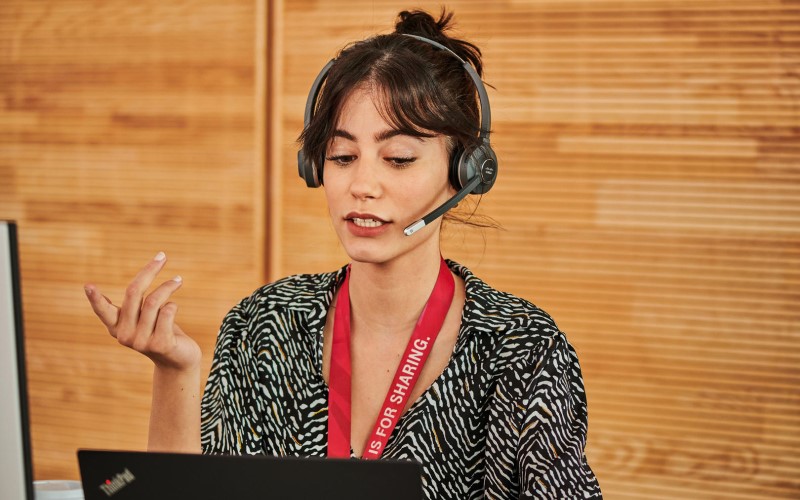 Start-up telefoniert mit Microsoft Teams