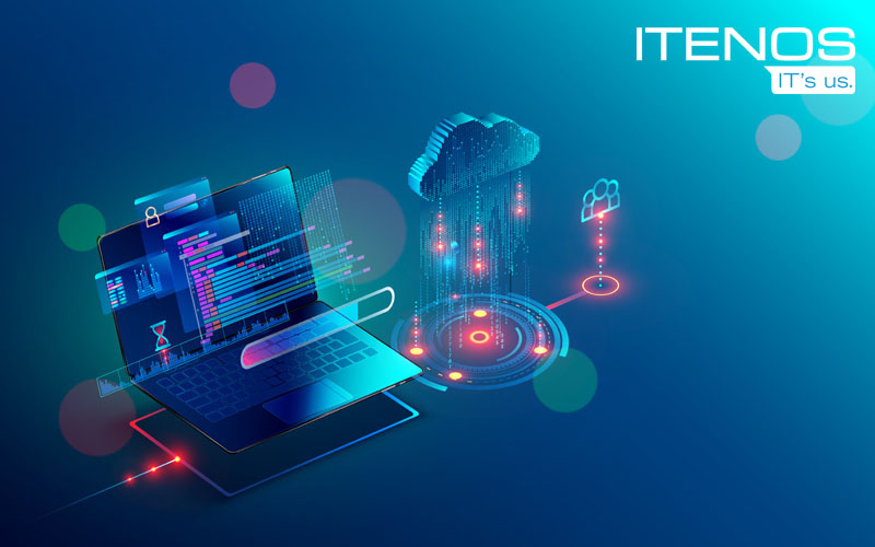 Laptop Cloud Verbindung virtuell grafisch